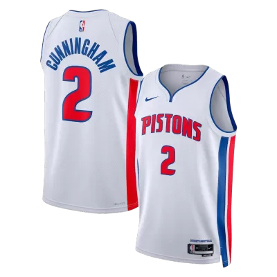 Camiseta Cunningham #2 Detroit Pistons Swingman White NBA Jersey - Association Edition - camisetasfutbol