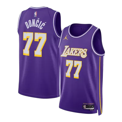 Camiseta Dončić #77 Los Angeles Lakers Swingman Purple NBA Jersey - Statement Edition - camisetasfutbol