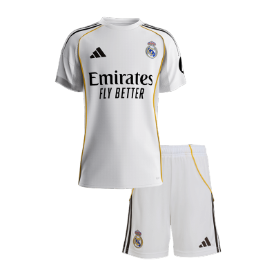 Miniconjunto Real Madrid 2025/26 Primera Equipación Niño (Camiseta + Pantalón Corto) - camisetasfutbol