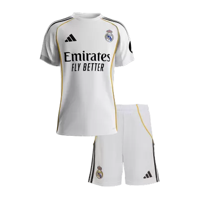 Miniconjunto Real Madrid 2025/26 Primera Equipación Niño (Camiseta + Pantalón Corto) - camisetasfutbol