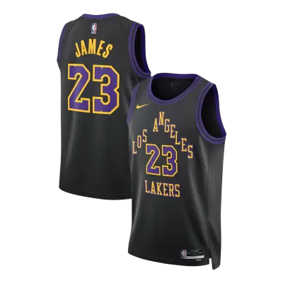 Camiseta James#23 Los Angeles Lakers Swingman Black 25/26 NBA Jersey - City Edition - camisetasfutbol