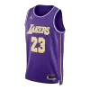 Camiseta James#23 Los Angeles Lakers Swingman Purple NBA Jersey - Statement Edition - camisetasfutbol