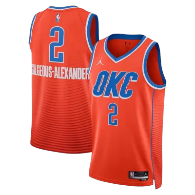 Camiseta Gilgeous-Alexander #2 Men's Oklahoma City Thunder Swingman Red NBA Jersey - Statement Edition - camisetasfutbol