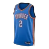 Camiseta Gilgeous-Alexander #2 Men's Oklahoma City Thunder Swingman Blue NBA Jersey - Icon Edition - camisetasfutbol