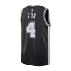 Camiseta Fox #4 San Antonio Spurs Swingman Black NBA Jersey - Icon Edition - camisetasfutbol