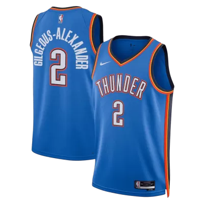 Camiseta Gilgeous-Alexander #2 Men's Oklahoma City Thunder Swingman Blue NBA Jersey - Icon Edition - camisetasfutbol