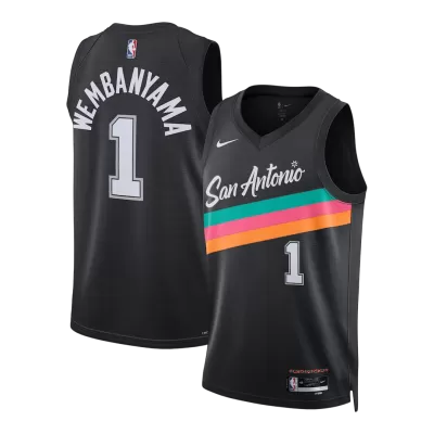 Camiseta Wembanyama #1 San Antonio Spurs Swingman Black 25/26 NBA Jersey - City Edition - camisetasfutbol
