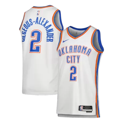 Camiseta Gilgeous-Alexander #2 Men's Oklahoma City Thunder Swingman White NBA Jersey - Association Edition - camisetasfutbol