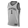 Camiseta Wembanyama #1 San Antonio Spurs Swingman Gray NBA Jersey - Statement Edition - camisetasfutbol