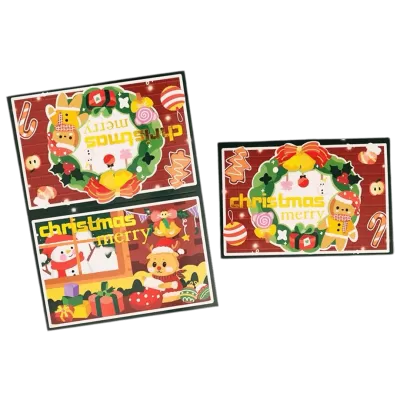 Custom Christmas Card – Christmas Wreath – Personalized Message - camisetasfutbol