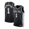 Camiseta Wembanyama #1 San Antonio Spurs Swingman Black NBA Jersey - Icon Edition - camisetasfutbol