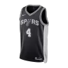 Camiseta Fox #4 San Antonio Spurs Swingman Black NBA Jersey - Icon Edition - camisetasfutbol