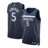 Camiseta EDWAROS #5 Minnesota Timberwolves Navy NBA Jersey - Icon Edition - camisetasfutbol