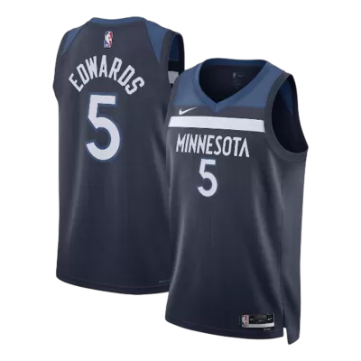 Camiseta EDWAROS #5 Minnesota Timberwolves Navy NBA Jersey - Icon Edition - camisetasfutbol
