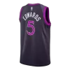 Camiseta EDWAROS #5 Minnesota Timberwolves Dark Purple NBA Jersey - City Edition - camisetasfutbol
