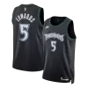 Camiseta EDWAROS #5 Minnesota Timberwolves Black NBA Jersey - Classic Edition - camisetasfutbol