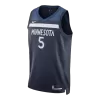 Camiseta EDWAROS #5 Minnesota Timberwolves Navy NBA Jersey - Icon Edition - camisetasfutbol