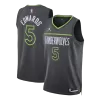 Camiseta EDWAROS #5 Minnesota Timberwolves Black NBA Jersey - Statement Edition - camisetasfutbol