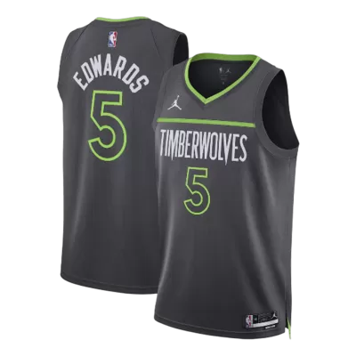 Camiseta EDWAROS #5 Minnesota Timberwolves Black NBA Jersey - Statement Edition - camisetasfutbol