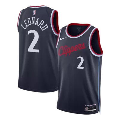 Camiseta Leonard #2 LA Clippers Swingman Navy NBA Jersey - Icon Edition - camisetasfutbol