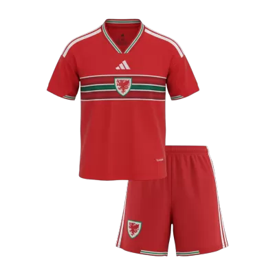 Miniconjunto Gales 2026 Primera Equipación Copa del Mundo Niño - camisetasfutbol