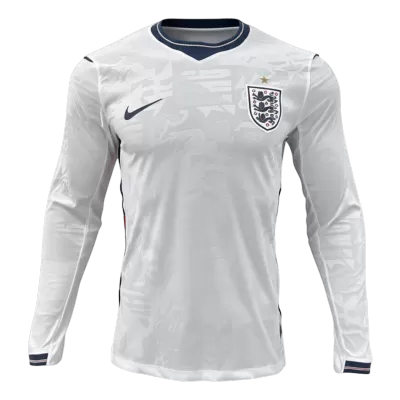 Camiseta versión jugador Manga Larga Inglaterra 2026 Primera Equipación Copa del Mundo -Versión Jugador - camisetasfutbol