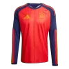 Camiseta Manga Larga España 2026 Primera Equipación Copa del Mundo - Versión Hincha - camisetasfutbol