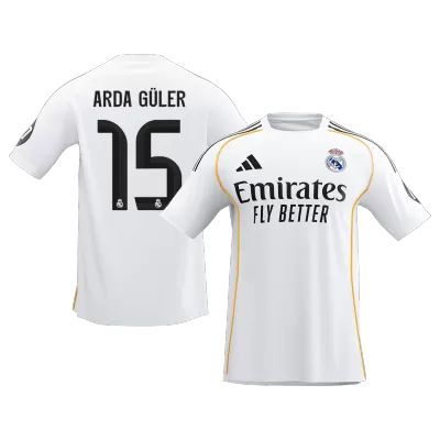 Camiseta ARDA GÜLER #15 Real Madrid 2025/26 Primera Equipación - Versión Hincha - camisetasfutbol