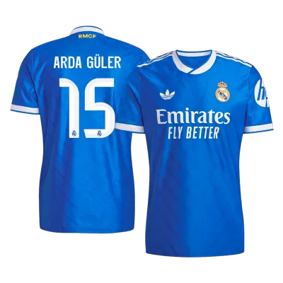 Camiseta versión jugador ARDA GÜLER #15 Real Madrid 2025/26 Tercera Equipación - Versión Jugador - camisetasfutbol