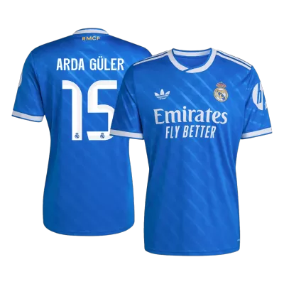 Camiseta ARDA GÜLER #15 Real Madrid 2025/26 Tercera Equipación - Versión Hincha - camisetasfutbol