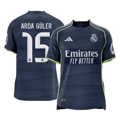 Calidad Premium Camiseta versión jugador ARDA GÜLER #15 Real Madrid 2025/26 Segunda Equipación - Versión Jugador - camisetasfutbol