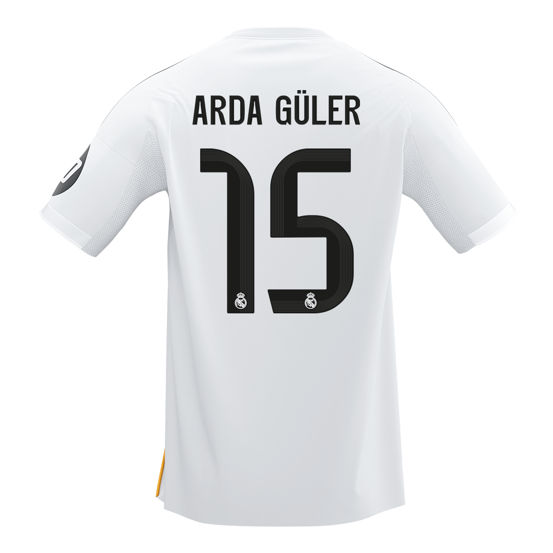 Calidad Premium Camiseta ARDA GÜLER #15 Real Madrid 2025/26 Primera Equipación -Versión Hincha - camisetasfutbol