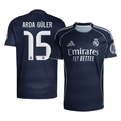 Calidad Premium Camiseta ARDA GÜLER #15 Real Madrid 2025/26 Segunda Equipación -Versión Hincha - camisetasfutbol
