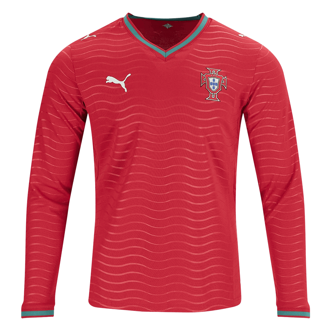 Camiseta versión jugador Manga Larga Portugal 2026 Primera Equipación Copa del Mundo -Versión Jugador - camisetasfutbol