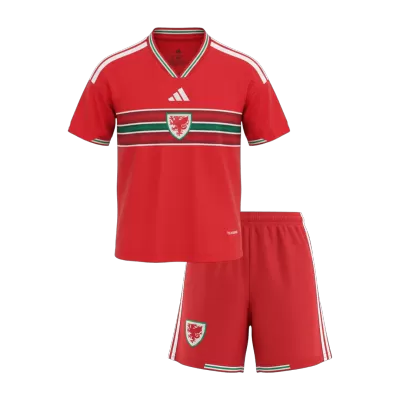 Miniconjunto Gales 2026 Primera Equipación Copa del Mundo Niño - camisetasfutbol