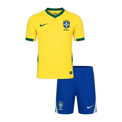 Miniconjunto Brazil 2026 Primera Equipación Copa del Mundo Niño - camisetasfutbol