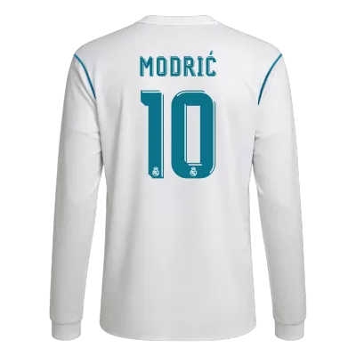 Camiseta Retro 2017/18 MODRIĆ #10 Real Madrid Primera Equipación Manga Larga Local Hombre - Versión Hincha - camisetasfutbol