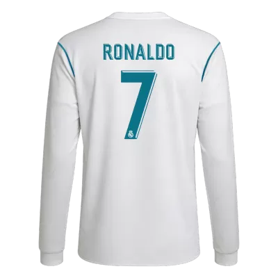Camiseta Retro 2017/18 RONALDO #7 Real Madrid Primera Equipación Manga Larga Local Hombre - Versión Hincha - camisetasfutbol