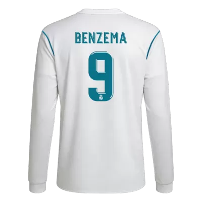 Camiseta Retro 2017/18 BENZEMA #9 Real Madrid Primera Equipación Manga Larga Local Hombre - Versión Hincha - camisetasfutbol
