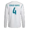 Camiseta Retro 2017/18 SERGIO RAMOS #4 Real Madrid Primera Equipación Manga Larga Local Hombre - Versión Hincha - camisetasfutbol