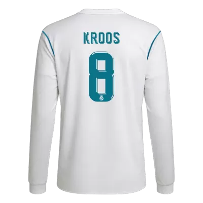 Camiseta Retro 2017/18 KROOS #8 Real Madrid Primera Equipación Manga Larga Local Hombre - Versión Hincha - camisetasfutbol