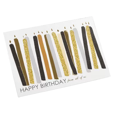 Custom Candle Birthday Card Brown - camisetasfutbol