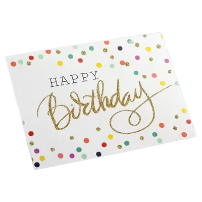 Custom Colored Dots Birthday Card White - camisetasfutbol