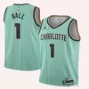 Camiseta BALL #1 Charlotte Hornets Swingman Green NBA Jersey - City Edition - camisetasfutbol