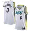 Camiseta HALIBURTON #0 Men's Indiana Pacers Swingman White NBA Jersey - City Edition - camisetasfutbol