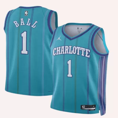 Camiseta BALL #1 Charlotte Hornets Swingman Green NBA Jersey - Classics Edition - camisetasfutbol