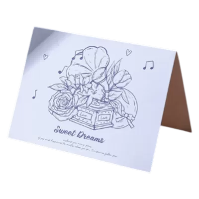 Custom Music Box Sweet Dreams Anniversary Card Blue - camisetasfutbol