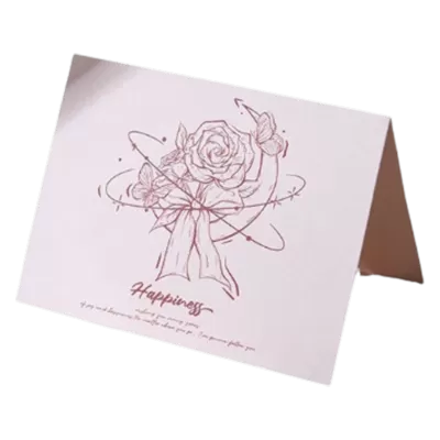 Custom Rose Moon Happiness Anniversary Card Pink - camisetasfutbol