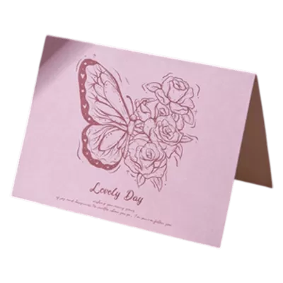 Custom Butterfly Lovely Day Anniversary Card Pink - camisetasfutbol