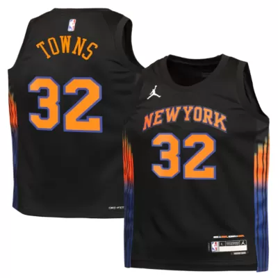 Camiseta TOWNS #32 New York Knicks Swingman Black NBA Jersey - Statement Edition - camisetasfutbol